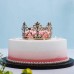 Little Vintage Crown Cake Topper Royal Themed Baby Shower Decorations Princess And Prince Headpiece (Matted Golden)