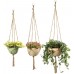 6 Pack Indoor Hanging Planter Holder, Plant Hanger, 3 Different Sizes (Each Size 2 Pack)